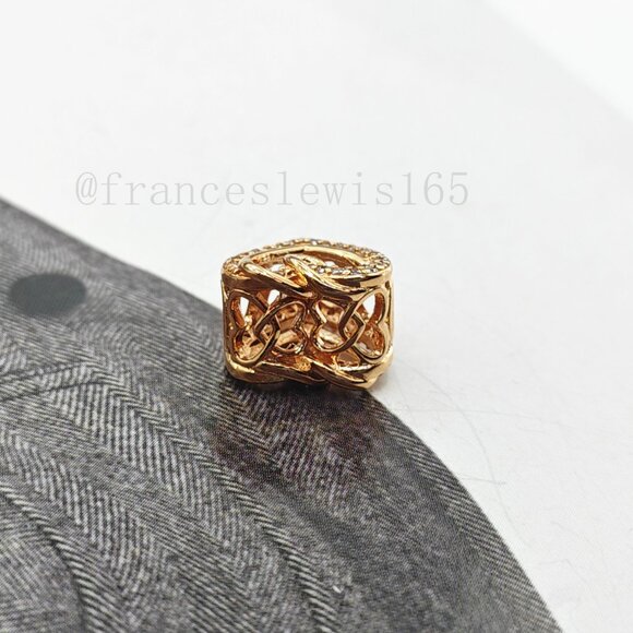 Pandora Sparkling Entwined Hearts Charm - Picture 3 of 4